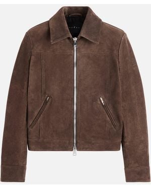 Hogan Jacke aus Veloursleder - Braun