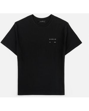 Hogan Minimalist T-Shirt With Calfskin Blend - Black