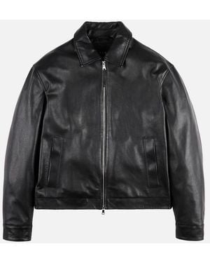 Hogan Chaqueta En Piel - Negro