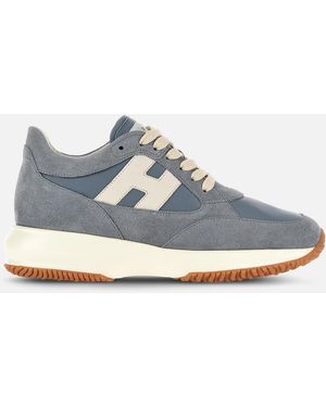 Hogan Interactive H713 Lace-Up Trainers - Blue