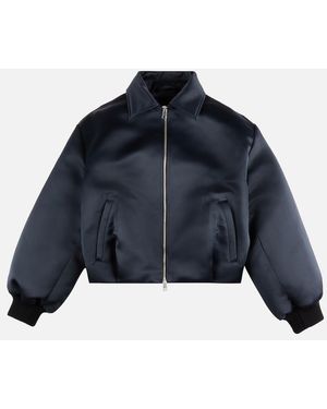 Hogan Bomber En Raso - Azul