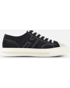 Hogan H691 Allacciato H Cuciture Trainers - Blue
