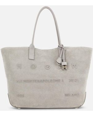 Hogan Bolso Shopping Adress Mediano - Gris