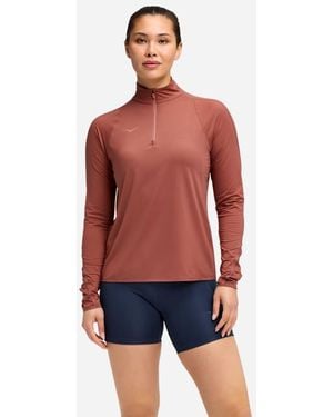 Hoka One One Glidetech Quarter Zip Jacket - Red