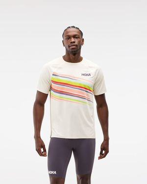 Hoka One One Race Day Short Sleeve Top - White