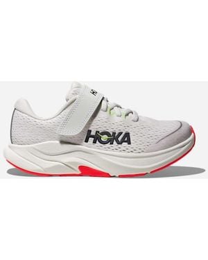 Hoka One One Kid's Rincon 4 Road Running Shoes - White