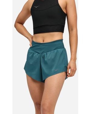 Hoka One One Glide Shorts, 10 cm für Damen in Blue Twilight Größe XL | Shorts - Blau