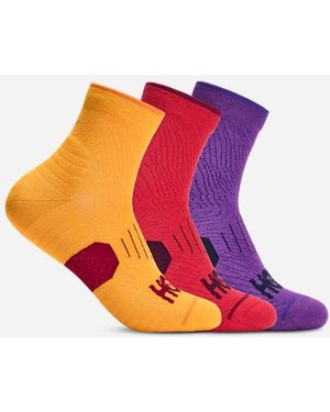 Hoka One One Quarter Run Sock 3-pack - Pink