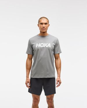Hoka One One Core Logo Graphic T-shirt - Grey
