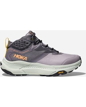 Hoka One One Transport Hike GORE-TEX Schuhe für Damen in Grey Skies/Sea Glass Größe 36 2/3 | Wandern - Blau