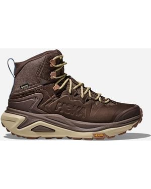 Hoka One One Kaha 3 GORE-TEX Schuhe für Herren in Walnut/Oyster Mushroom Größe 40 2/3 | Wandern - Braun
