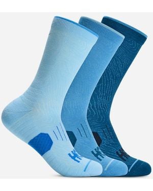 Hoka One One Crew Run Sock 3-pack - Blue