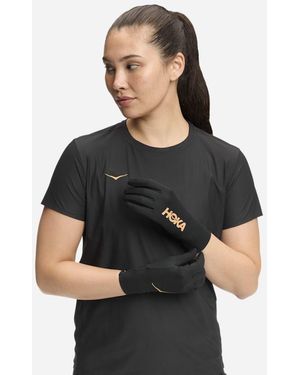 Hoka One One Airolite Laufhandschuhe in Black/Gold Größe M | Handschuhe - Schwarz