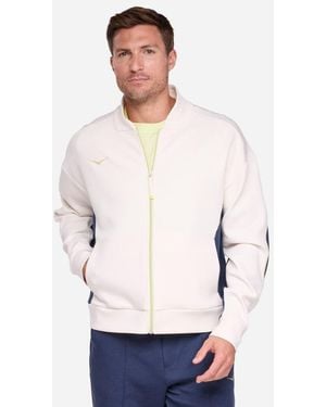 Hoka One One Kaitoro Strickjacke für Herren in Alabaster/Varsity Navy Größe L | Jacken - Weiß