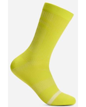 Hoka One One Trail Run Crew Socken in Citrus Größe L - Gelb