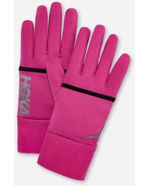 Hoka One One ColdSnap Fleecehandschuhe in Fuschia Größe S | Handschuhe - Pink