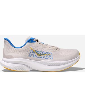Hoka One One Mach 6 Schuhe für Herren in Stucco/Grout Größe 42 2/3 | Straße - Blau