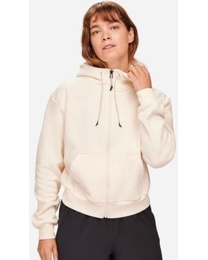 Hoka One One Essential Full-zip Hoodie - Natural