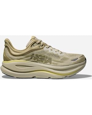 Hoka One One Bondi 9 Schuhe für Herren in Grassland/Oyster Mushroom Größe 40 2/3 | Straße - Mehrfarbig