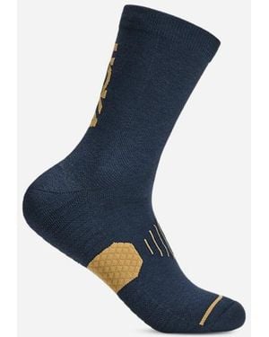 Hoka One One Graphic Crew Run Socken für Herren in Varsity Navy/Gold Größe L - Blau