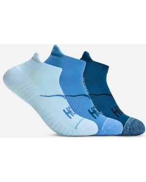 Hoka One One Dreierpack Lauffüßlinge in Hazy Blue/Soft Cobalt/Night Glw Blue Größe M | Socken - Blau
