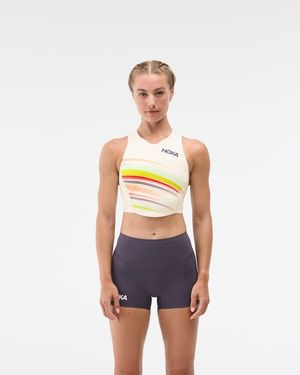 Hoka One One Race Day Crop Bra - White