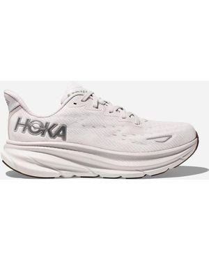 Hoka One One Clifton 9 Chaussures Pour Femme En Taille - Blanc