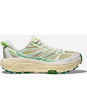 Hoka One One Mafate Speed 2 Schuhe in White/Fresh Cut Grass Größe 40 2/3 | Lifestyle - Grün