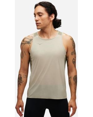 Hoka One One Débardeur De Running Airolite Pour Homme En Taille - Blanc