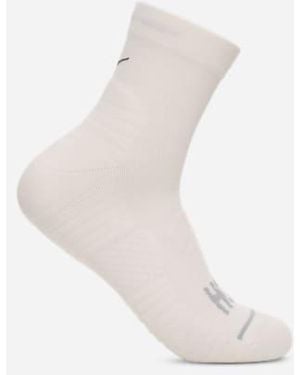 Hoka One One Quarter Laufsocke in White Größe XL | Socken - Schwarz