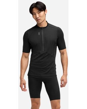 Hoka One One Skybreeze Short Sleeve Zip Top - Black