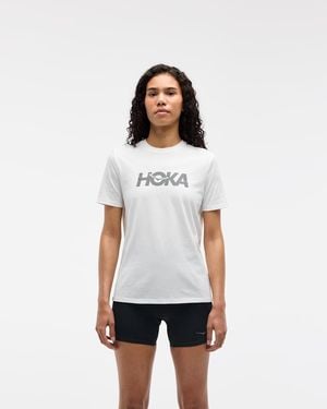 Hoka One One Core Logo Graphic T-shirt - White