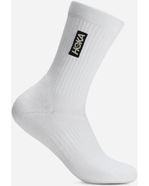 Hoka One One Lifestyle Crew Socken in White Größe S - Weiß