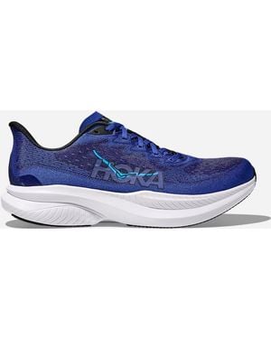 Hoka One One Mach 6 Schuhe für Herren in Black/Night Sky Größe 40 | Straße - Blau