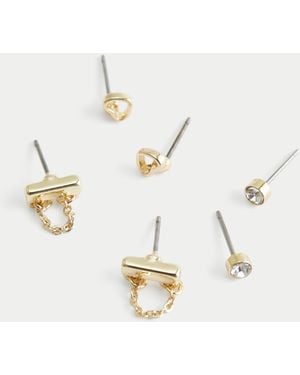 Hollister Bar Stud Earring 3-pack - Natural