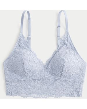 Hollister Lace Triangle Bralette - Blue