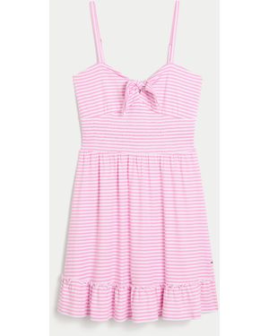 Hollister Tie Front Knit Mini Dress - Pink