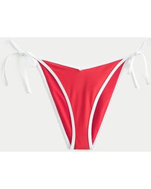 Hollister Seitlich geschnürte Cheeky-Bikinihose - Rot