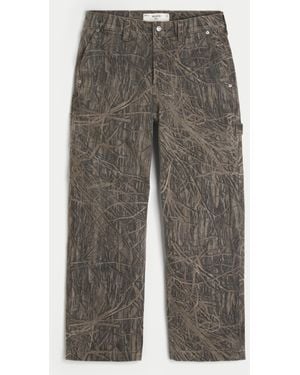 Hollister Camo Baggy Painter Jeans - Grey