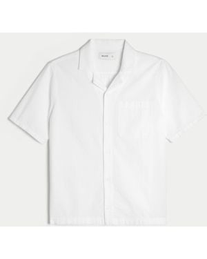 Hollister Short-sleeve Seersucker Shirt - White
