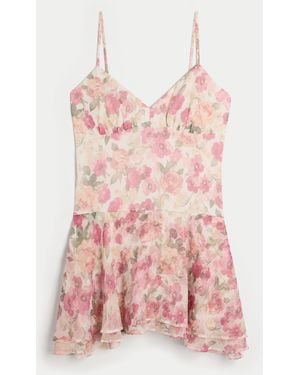 Hollister Asymmetrical Hem Mini Dress - Pink