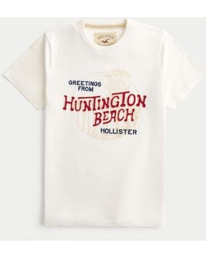 Hollister Vault Release Surf Logo Graphic Tee - White