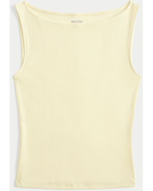 Hollister Tanktop mit Schlitzausschnitt - Natur