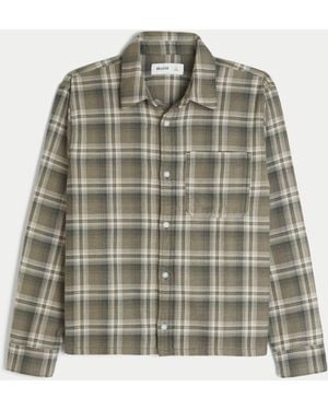 Hollister Boxy Flannel Shirt - Multicolour
