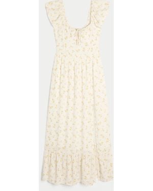 Hollister On/off-the-shoulder Maxi Dress - Natural