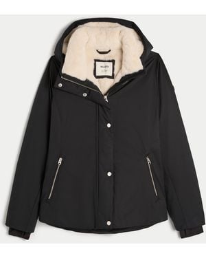 Hollister all weather jacket black hotsell