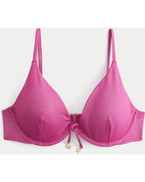 Hollister Shimmer Charm Underwire Bikini Top - Pink