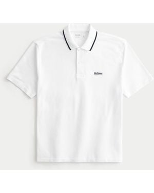 Hollister Relaxed Logo Polo - White