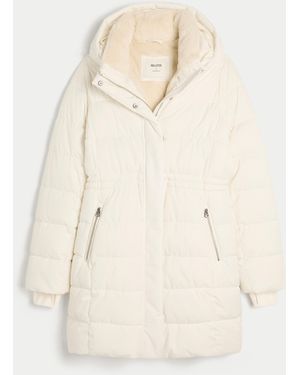 Hollister Faux Fur-lined Puffer Parka - Natural