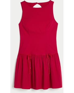 Hollister High-neck Drop Waist Skort Dress - Red